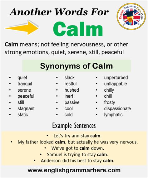 other words for calmness.